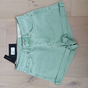 Rag & Bone High-Rise Shorty Shorts Green Size 26